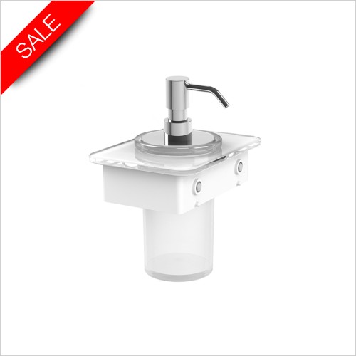 Vado Accessories - Muse Soap Dispenser With 150mm White Glass Shelf