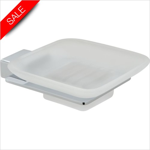 Vado Accessories - Phase Frosted Glass Soap Dish & Holder Wall Mounted