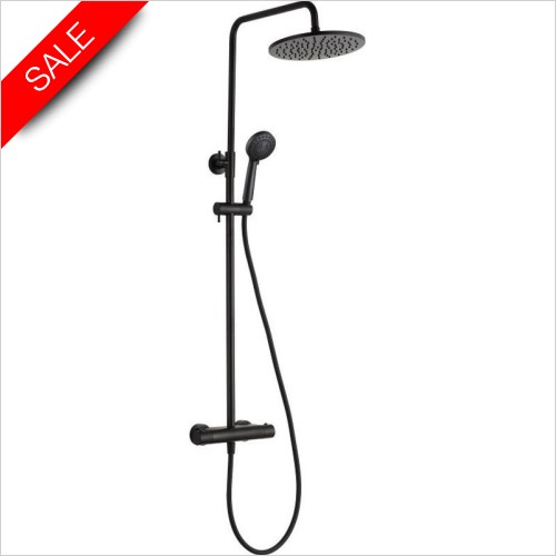 JTP Showers - Vos Thermostatic Bar Valve With 2 Outlets, Adjustable Riser