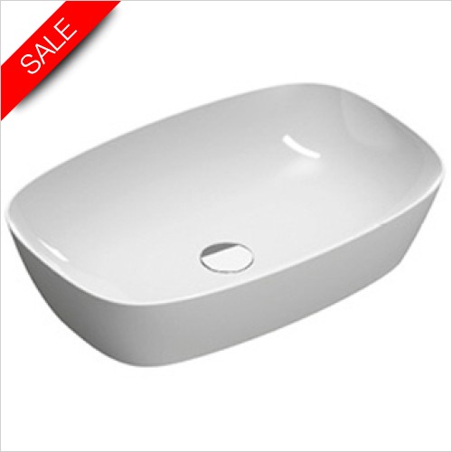Catalano Basins & Furniture - Green Lux 60 Sit On Basin 0TH 60 x 40cm