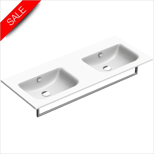 Catalano Basins & Furniture - Sfera 125 Double-Sink Basin Square Corners