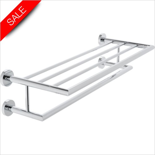 Vado Accessories - Spa Towel Shelf With Towel Rail 600mm (24'')