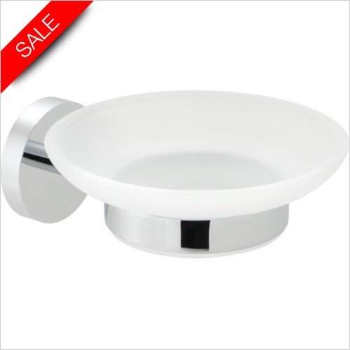 Vado Accessories - Spa Frosted Glass Soap Dish & Holder Wall Mounted