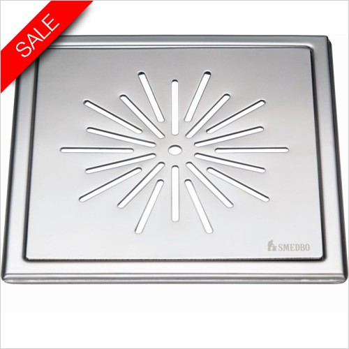 Smedbo Accessories - Outline Floor Grating 200x200mm Pattern: Star