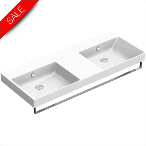 Catalano Basins & Furniture - New Zero Up 125 Double Basin 1TH 125 x 50cm