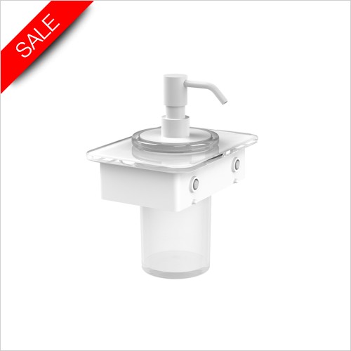 Vado Accessories - Muse Soap Dispenser With 150mm White Glass Shelf