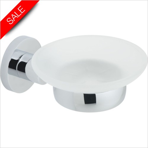 Vado Accessories - Elements Frosted Glass Soap Dish & Holder Wall Mounted
