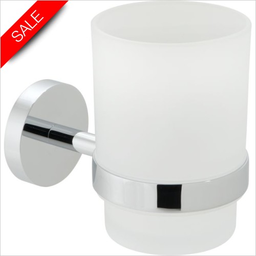 Vado Accessories - Spa Frosted Glass Tumbler & Holder Wall Mounted