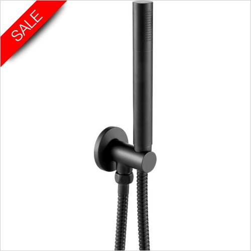 JTP Showers - Vos Round Water Outlet W/Holder, PVC Hose & Slim Hand Shower