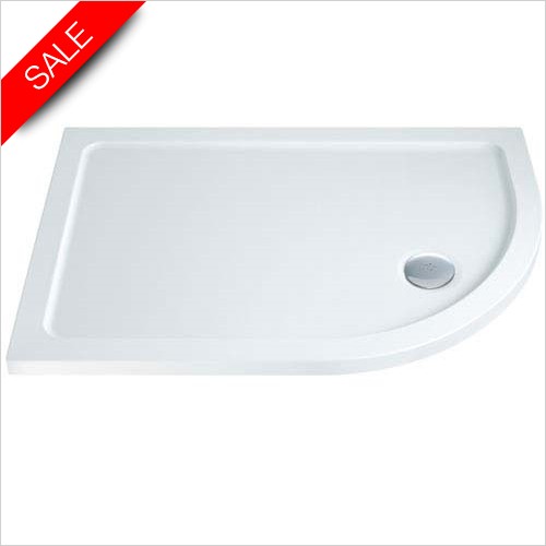 MX Trays - ABS Stone Resin Offset Quadrant Shower Tray 1000 x 800mm